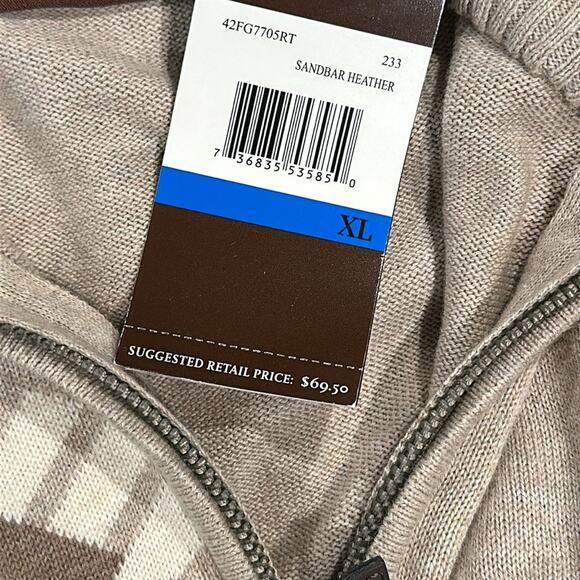 PERRY ELLIS Half-Zip Sweater sz XL - Picture 6 of 7